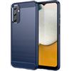 owlhold Cover per Samsung Galaxy A05S, Custodia Spazzolata e Fibra di Carbonio Morbido Silicone TPU Slim Fit Case, Antiurto, Antigraffio, Antiscivolo, Protezione Grado Militare, Blu