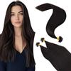 Elailite Extension Cheratina Capelli Veri 1 Grammo 100 Ciocche Remy Human Hair Neri Lisci [Effetto Super Invisibile] 100g (60cm, 1B Nero Naturale)