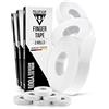 PULLUP & DIP Tape Sportivo Extra Forte, 9 Rotoli (90 m) Nastro Sportivo Delicato Sulla Pelle, Sport Tape Allenamento Pesi, Bjj, Nastro per Dita Pallavolo Pallamano, Arrampicata (Bianco)