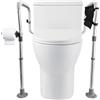 CISSIYOG Ringhiera di Sicurezza per WC,Supporto WC per Anziani,Telaio per WC | con Maniglie Antiscivolo, Capacità di carico 150 kg,Altezza e larghezza Regolabili,Adatte per la Maggior Parte Dei WC