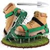Ohuhu Arieggiatore Prato Scarpe Chiodate per areazione Prato e Giardino, Arieggiatore Scarpe, Scarificatore Arieggiatore Manuale, Sandalo Aeratore Scarpe da Prato per areazione Prato e Giardino, Verde