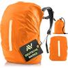 AVANA Parapioggia per zaini con strisce riflettenti (10 - 70 l), impermeabile, per la scuola, riflettente, colore arancione