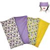 savasanas Cuscino per Gli Occhi Pack 4 - Lilla e Giallo | Semi di Lavanda e Riso | Yoga, Meditazione, rilassamento, Riposo oculare... confecione da 4 unità