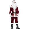 EOZY-Costume da Babbo Natale per Adulti Set Costume da Babbo Natale Costume Completo Vestito Rosso da Festa di Natale (Uomo, Altezza 190-195cm)