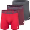 New Balance Boxer da Uomo da 15,2 cm, con Tasca Frontale, Confezione da 3, Nero/Rosso Squadra/Tuono, XXL