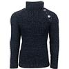 Rusty Neal 13338 - Pullover da uomo con colletto alto e bottoni, lavorato a maglia, maglia grossa e maglione blu XXL