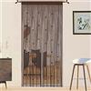 QiBoYuYe Tenda con perline per porte, finestre, tende a fili, divisorio per porte, pannelli, soggiorno, camera da letto, armadio (caffè, 90 x 200 cm)