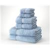 Boncasa - Set di Asciugamani, 100% Cotone Pettinato (non rigenerato), Qualità Ring Spun, 450 gr/m2, Morbidi al tatto (azzurro, set da 6 pezzi)