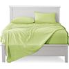 FARFALLAROSSA Lenzuola Singolo Completo, Materiale 100% Puro Cotone, Lenzuola e 1 Federa da Letto, Biancheria da Letto, verde chiaro