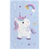 damaloo Asciugamano per bambini 30 x 50 cm, in cotone, per ospiti con motivo unicorno e arcobaleno, piccolo asciugamano per ragazzi e ragazze, asciugamano per mani o salvietta per bambini