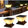 ACMHNC Luci Solari da Giardino, 2 Pezzi Luce Solare Per Pali 7x7 8x8 9x9 10x10cm, Lampioni Solari da Giardino Ip65, 3 Colori, Batteria 1500mAh, Copripalo Solare per Recinzione in Legno, Patio
