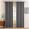 MIULEE Tende Oscuranti per Interni 2 Pezzi 200x260 CM, Tenda Grigio Moderna per Soggiorno, Tende Termiche Isolanti Interno con Anelli, Tenda Oscurante Finestra Camera da Letto Salotto Larghezza 200 CM