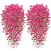 Betylifoy Fiori Artificiali Appesi 4 Pezzi Piante Artificiali Appese all'Aperto Resistenti ai Raggi UV Piante Rampicanti Artificiali per il Giardino il Patio e l'Esterno (Rosa rossa)