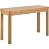AC Design Furniture Ea, tavolo da pranzo rettangolare, piano in rovere laccato opaco, impiallacciato con struttura in rovere laccato opaco, impiallacciato con cerniera in cromo e spazio aggiuntivo, 45