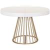 Menzzo Soare Tavolo, Bianco, L110 x P110-160-210-260 x H76cm