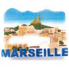 Pec as de coeur ASSE di Cuore Magnet Marsiglia, 7 x 6 cm