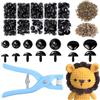 Theiuaoqwe Set da 281 Pezzi Occhi per Amigurumi Occhi Amigurumi per Bambole all'Uncinetto (6/8/9/10/12mm) 40 Nasi (9/11mm) Clip di Fissaggio Abbinate Materiale per Bambole Artigianali Fai da Te