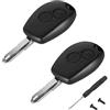 ZIGefofo 2 Pezzi 2 Tasti Ricambio Guscio Chiave Telecomando con Lama per Dacia | ZIGefofo Guscio Chiave Auto per Duster Dokker Logan Lodgy Sandero Stepway Chiave Custodia Telecomando Ricambio Chiave Cover
