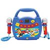 Lexibook- Paw Patrol Pat'Patrol Chase & Marcus, Il Mio Primo Lettore Musicale Karaoke con Microfono Wireless, Registrazione e Cambio Voce, per Bambini, Blu/Rosso, Taglia Unica, Colore, MP300PAZ