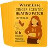 WarmEase Cerotti Riscaldanti Mestruali Donna - Confezione da 10 - Profumo di Zenzero - Sollievo Crampi - Pad Termico Addominale - 52°C - Monouso (10 unità)