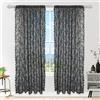 GYROHOME Tende trasparenti in pizzo floreale, con tasca per canna, tende velate, per camera da letto, stile vintage, tende trasparenti a pannello singolo, colore nero, 145 x 274 cm