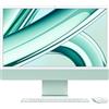 Apple 2023 Computer desktop all-in-one iMac con chip M3: CPU 8-core, GPU 8-core, display Retina 4,5K 24, 8GB di memoria unificata, 256GB di archiviazione SSD, accessori in tinta. Color Verde