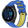 GIOPUEY Cinturini Compatibile con Forerunner 965/955/945/745, Morbido TPU Cinturino [Design a Colori di Giunzione] - Blue/Yellow