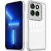 YUXING Cover per Motorola Edge 60 Custodia Trasparente con Pellicola Protettiva Lenti Morbida Ultra Sottile Antiurto Bumper Slim Case - Bianco