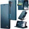Rerzoiro Cover per Samsung Galaxy S23 FE Custodia Portafoglio [Blocco RFID] Premium Pelle PU Wallet Case Flip Libro con Porta Carte Slot Supporto Flip Case per Samsung Galaxy S23 FE, Blu