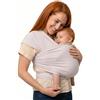 Boba Fascia Porta Bebè Elastica, Bambù Bio, Neonato, Pietra