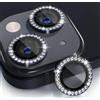 KK KENIK Protezione per obiettivo della fotocamera per iPhone 14 Plus, design con anello di cristallo diamantato, vetro temperato 9H, impermeabile, antigraffio per iPhone 14 Plus, protezione per