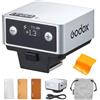 Godox iFlash iT20 S TTL - Mini flash per fotocamera, 700 flash, 1,5 s, 6 livelli (potenza 1/32-1/1), batteria al litio integrata, diffusore magnetico e filtro, compatibile con fotocamere Sony (argento
