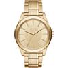Armani Exchange Orologio per uomo, Movimento al quarzo a tre lancette e cassa da 44 mm con cinturino in acciaio, Oro chiaro