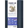 Canson Professional Book. Carta multitecnica Grana fine. 300 gsm. 184 kg. Quaderno cucito. Copertina rigida. 14 x 21,6 cm. Bianco. 28 fogli