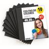 OFITURIA Feltro Colorato per Artigianato, Fai-da-te, Progetti Scolastici, Scrapbooking, Cucito Creativo e Decorazioni 40x30cm (Nero, 10 pz)
