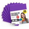 OFITURIA Feltro Colorato per Artigianato, Fai-da-te, Progetti Scolastici, Scrapbooking, Cucito Creativo e Decorazioni 20x30cm (Viola, 20 pz)