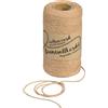 Halbach Filato di cotone riciclato, larghezza 1 mm, lunghezza 220 metri, filato di cotone sostenibile per macramè o fai da te, colore: grigio beige