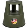 WEDO x FRNK - Sgabello con rotelle Super Step - Robusto sgabello in plastica, certificato TÜV/GS secondo EN 14183-F, antiscivolo, arrotolabile, Made in Germany, altezza ca. 43 cm, portata 150 kg olive