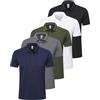 ZENGVEE Polo Uomo Manica Corta Maglietta Trekking Palestra Golf Poloshirt T Shirt Running Maglia Sport Magliette Abbigliamento Estive Sportiva Tecnica Tshirt(0428-BGG Navy White-S)