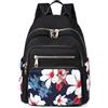 Kommodum - Zaino Donna Elegante Zainetto Viaggio Borsa a Spalla Borse Casual Multi-tasche con Tessuto Leggero impermeabile Tasca antifurto con Disegno Fantasia km34 (FIORI)