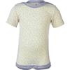Engel Body a maniche corte per neonati, 70% lana (kbT) e 30% seta, Natur (stampato), 110-116