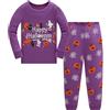 TEDD Pigiama da bambina in cotone dolce unicorno, a maniche lunghe, set di pigiami per bambini, pigiameria invernale di Natale, taglia 1-12 anni, Halloween viola 01, 4-5 Jahre