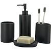 zccz Set completo di accessori da bagno, 4 pezzi, modello in marmo, set di accessori da bagno con dispenser di sapone, porta spazzolino da denti, bicchiere, portasapone