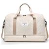 SUNSEATON Bagaglio a Mano, 50x30x25, 30L, Borsa da Viaggio, Borsoni Weekender, Borsa da Cabina per Viaggio e Sportiva, Borsone Palestra (Beige)