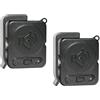 Mengshen Allarme maniglia 2 Pack, 120dB sensore di vibrazione rilevamento porta finestra aperta allarme antifurto protezione fai da te per la casa sicurezza viaggi hotel (nero)