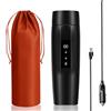 Tuehakny Mini bollitore elettrico da 12 V, 40 ~ 100 ℃, impostazioni di temperatura regolabili, senza batteria, controllo tattile, 350 ml, rivestimento 304