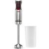 Solac - Frullatore manuale PRO 1000W, Tritatutto elettrico in acciaio inox, 4 velocità con Turbo, Incluso misurino da 700mL, Trita ghiaccio, cibi congelati, noci e frutta secca, Minipimer 3in1