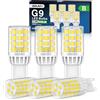 QOJUX Lampadina G9 3.5W 650LM, Equivalente a 50W Lampada Alogena, 6000K Lampadine G9 LED Luce Fredda Risparmio energetico, Angolo a fascio 360°, AC 220-240V, Non Dimmerabile, Confezione da 6