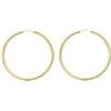 Monde Petit Orecchini Oro Giallo 18K Anelli Rotondi Flessibili Brillanti 20 x 12 mm - Scatola Regalo - Certificato di garanzia - Mondepetit