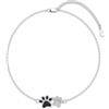 AOBOCO Braccialetto alla caviglia a forma di zampa di gatto in argento sterling 925 regolabile per donne regalo per amanti dei gatti